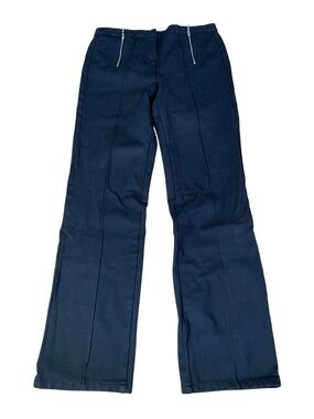 M&S Per Una Black Straight Leg Trousers Size UK 12 Long / US 8-10